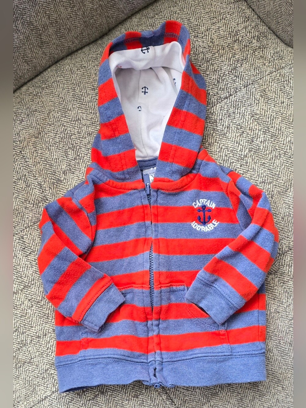 Striped Hoodie - Size 6 Months